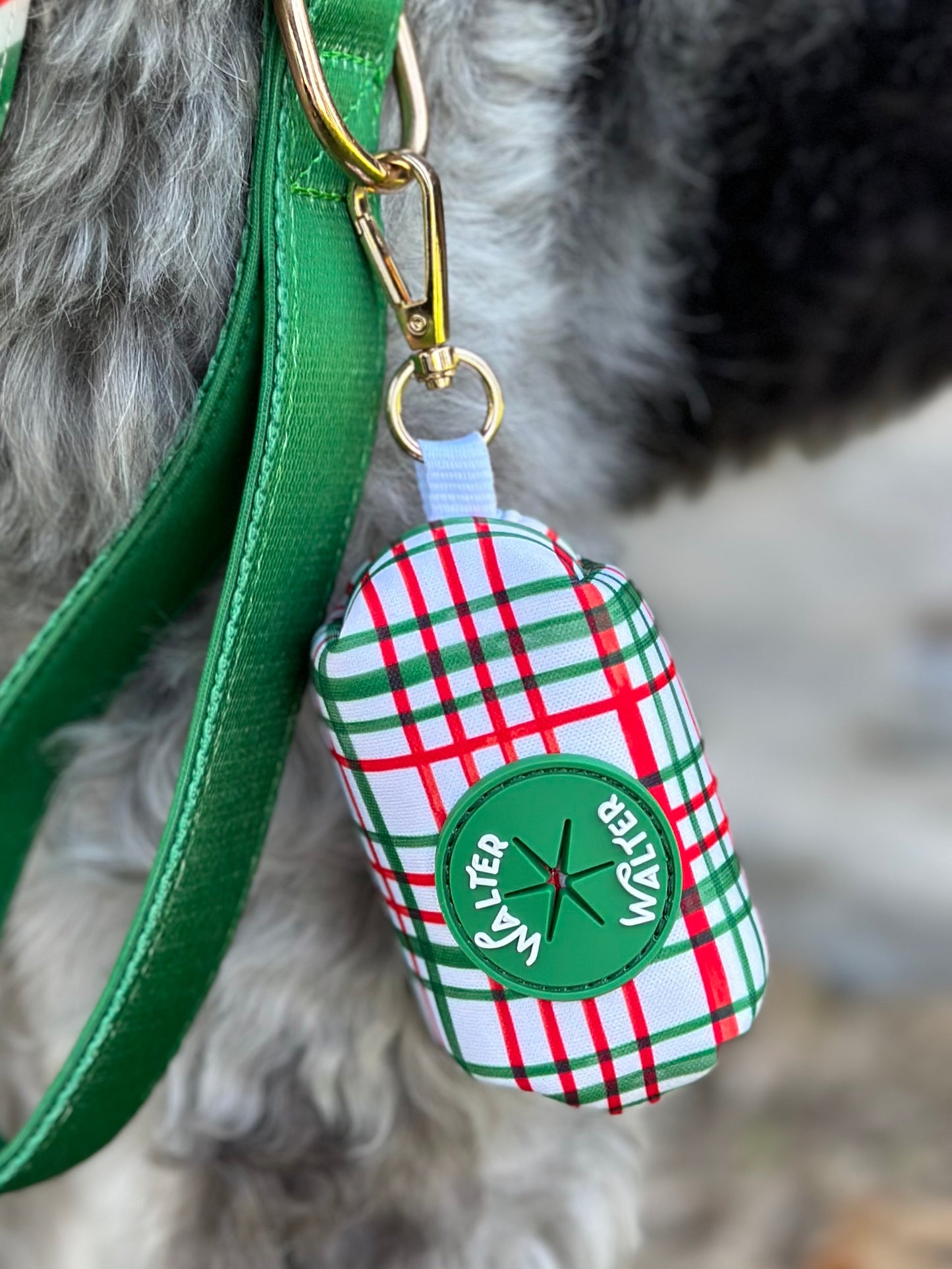 Plaid Poop Bag Holder